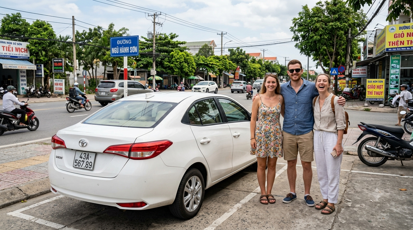 Hoi An To Marble Mountain By Private Car